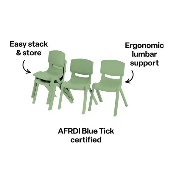 Ergerite Student Chair - Jade Green - 30cm Seat Height - Modern Teaching Aids NZ