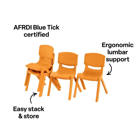 Ergerite Student Chair - Orange - 33.5cm Seat Height - Modern Teaching Aids NZ