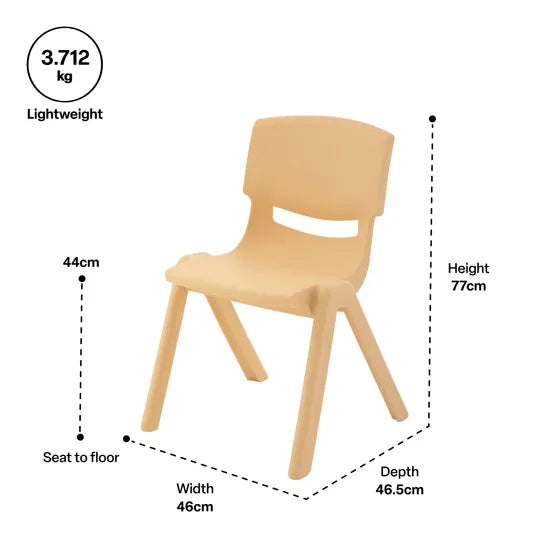 Ergerite Student Chair - Wheat - 44cm Seat Height - Modern Teaching Aids NZ