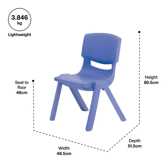 Ergerite Student Chair - Blue - 46cm Seat Height - Modern Teaching Aids NZ