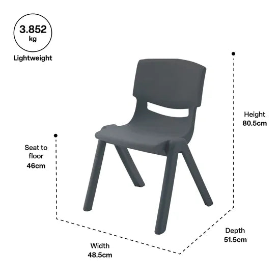 Ergerite Student Chair - Grey - 46cm Seat Height - Modern Teaching Aids NZ