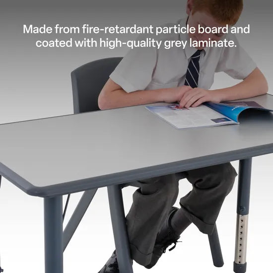 Ergerite Rectangular Table -120x60cm - 52-74cm high - Modern Teaching Aids NZ