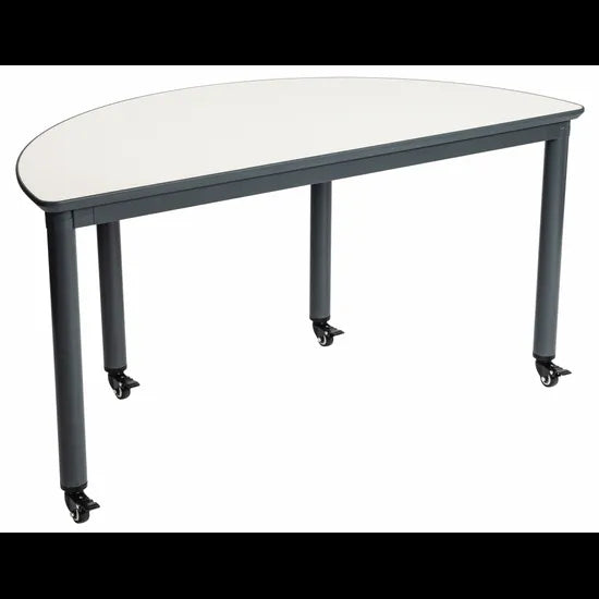 Ergerite - Semi Circle Whiteboard Table - 120 x 60 x 60cm