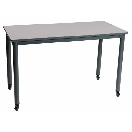 Ergerite Rectangular Table on Castors - Grey - 60 (H) cm - Modern Teaching Aids NZ