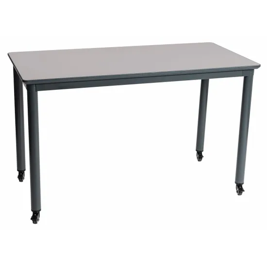 Ergerite Rectangular Table on Castors - Grey - 66 (H) cm - Modern Teaching Aids NZ