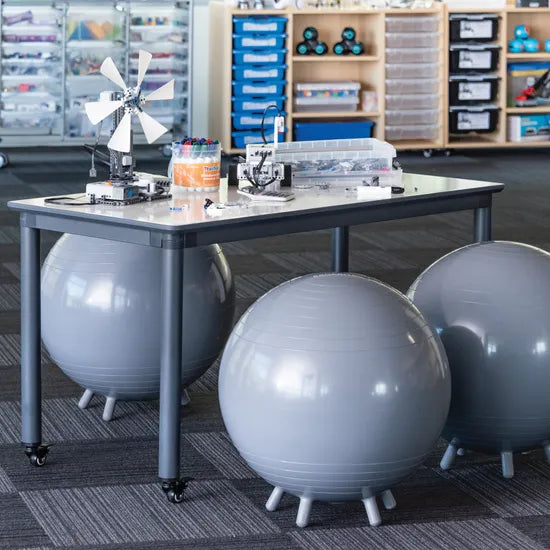 Ergerite Rectangular Table on Castors - Whiteboard - 72 (H) cm - Modern Teaching Aids NZ