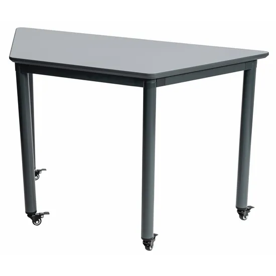Ergerite Trapezoidal Table on Castors - Grey - 66 (H) cm - Modern Teaching Aids NZ