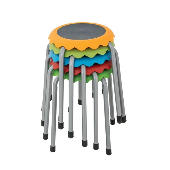 Ergerite - Easy Stackable Stools - Set of 5 - Modern Teaching Aids NZ