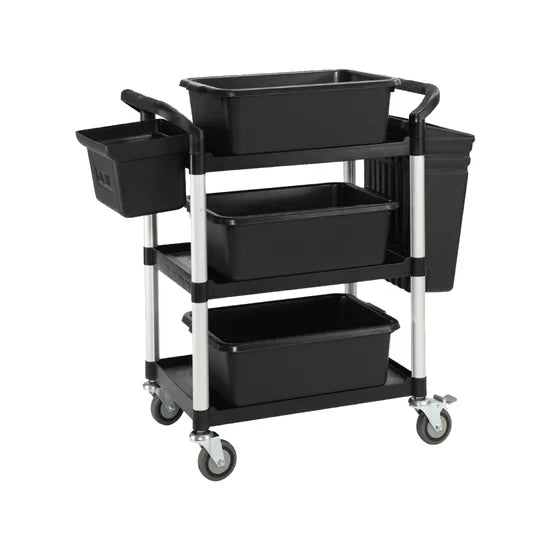 Utility Trolley with Accessory Tubs Black - Modern Teaching Aids NZ