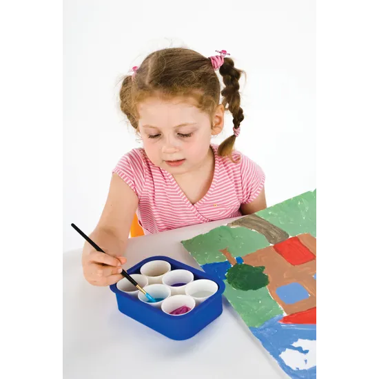 Paint Tray With 6 Pots - Modern Teaching Aids NZ