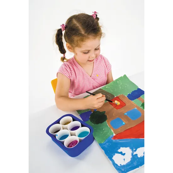 Paint Tray With 6 Pots - Modern Teaching Aids NZ