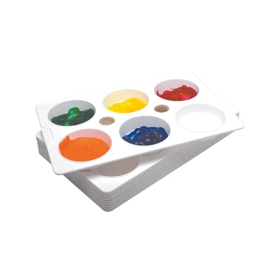 Paint Palettes 6 Well - Pack of 20 - Modern Teaching Aids NZ
