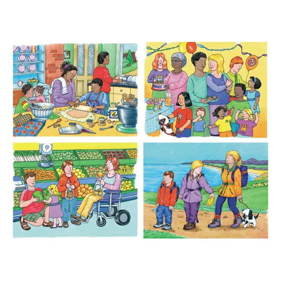 Kinds of Family Set of 4 - Modern Teaching Aids NZ