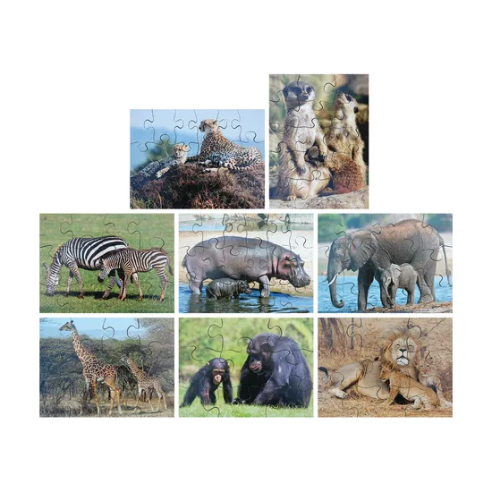 Mothers & Their Young Puzzles - Set of 8 - Modern Teaching Aids NZ