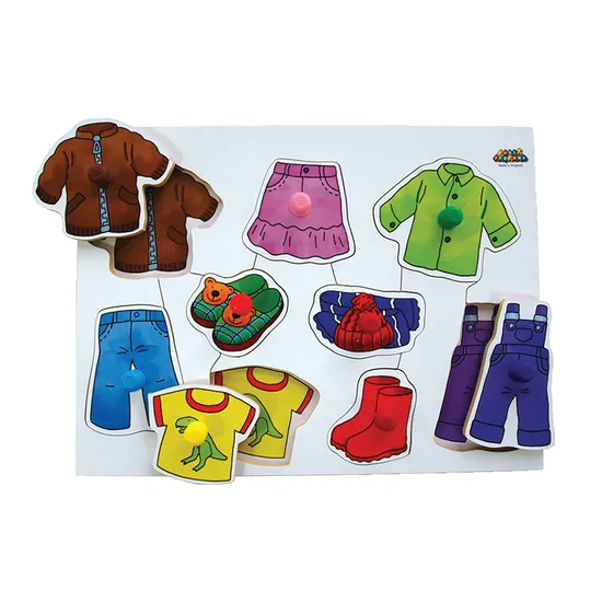 Clothes Big Peg Puzzle 9pc - Modern Teaching Aids NZ