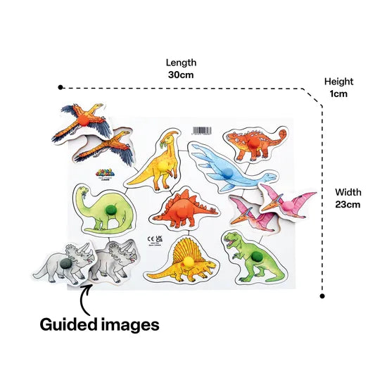 Dinosaur Big Peg Puzzle 10pc - Modern Teaching Aids NZ