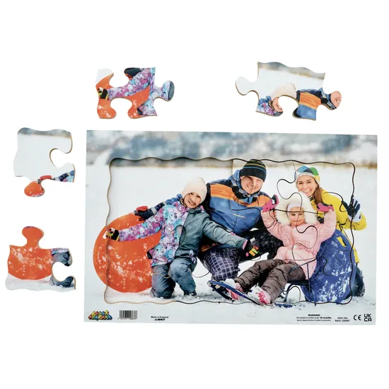 Family at the Snow Puzzle 12pc - Modern Teaching Aids NZ