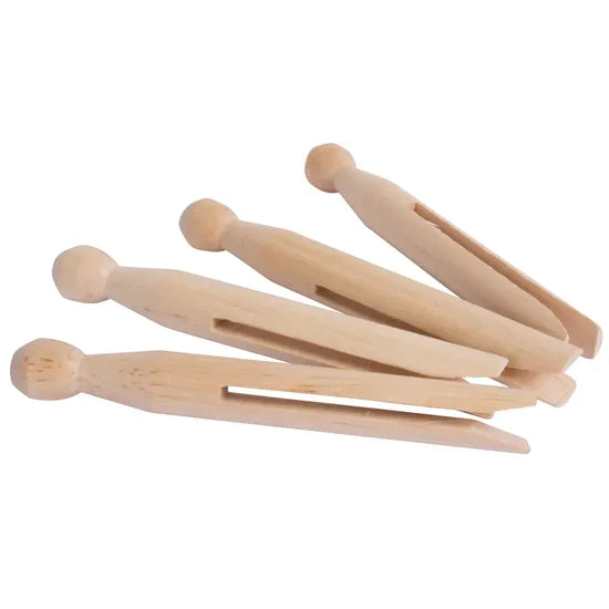 Wooden Dolly Pegs - Pack of 48 - Modern Teaching Aids NZ