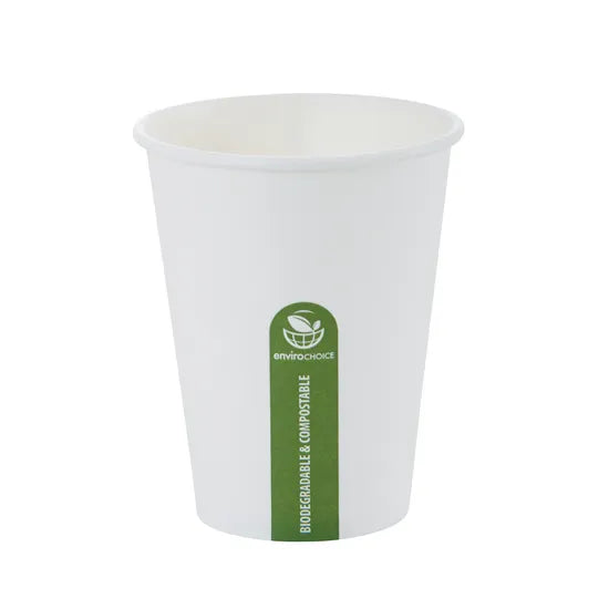 White Eco Paper Cups 8OZ - Pack of 50 - Modern Teaching Aids NZ
