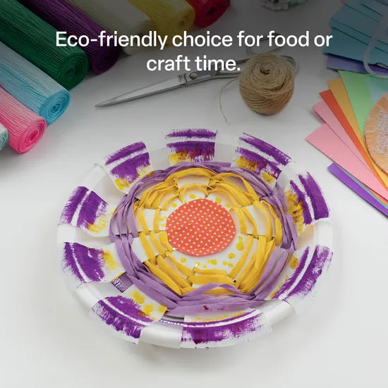 White Sugar Cane Eco Plate 23cm - Pk 50 - Modern Teaching Aids NZ