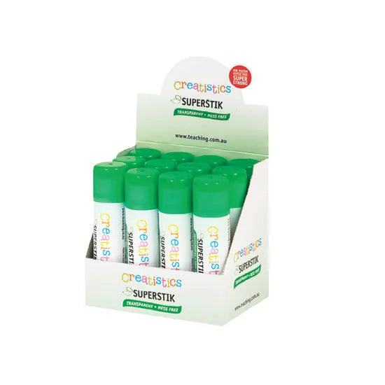Creatistics Superstik Glue Stick 35G - Pack of 12 - Modern Teaching Aids NZ