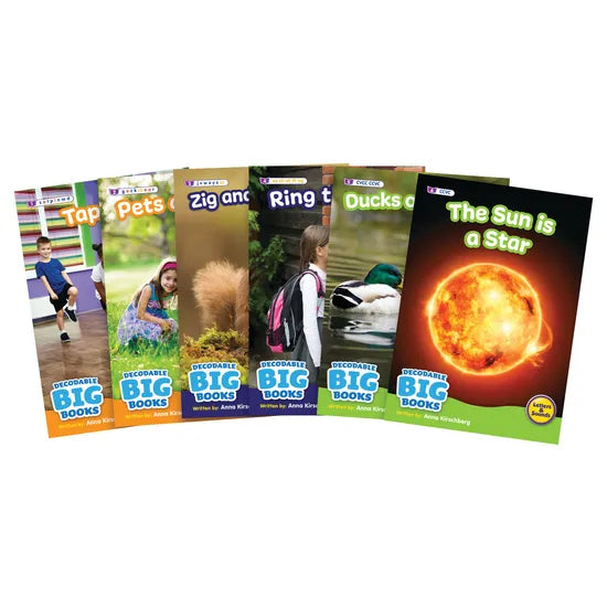 Decodable Big Books Set of 6 - Non-Fiction - Modern Teaching Aids NZ