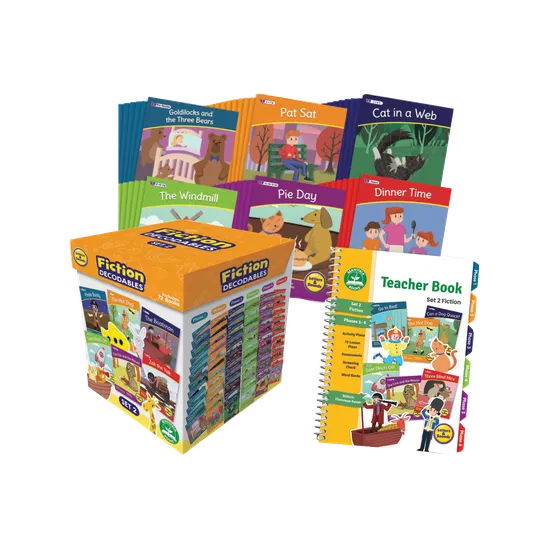 Decodable Readers Fiction Library + Teacher Book S - Modern Teaching Aids NZ