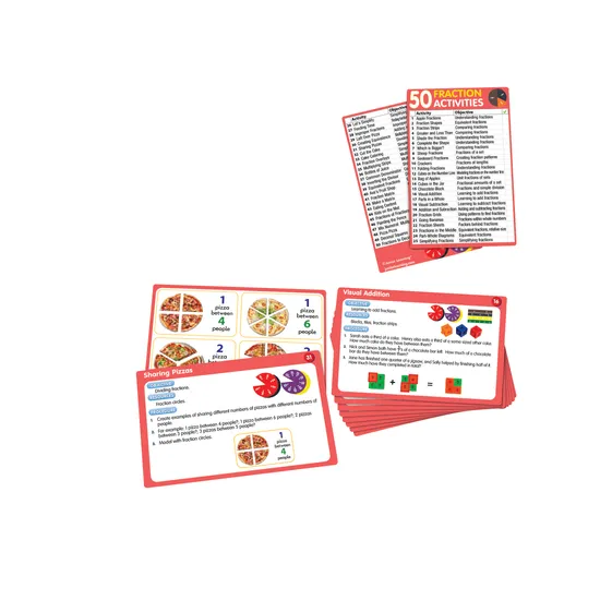 50 Fraction Activity Cards - Modern Teaching Aids NZ