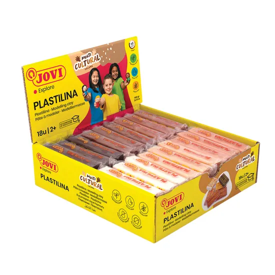 Modelling Clay Multicultural Colours 50 g- Pack of 18 - Modern Teaching Aids NZ