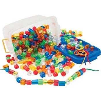 Translucent Jumbo Lacing Beads 360 Pieces - Modern Teaching Aids NZ