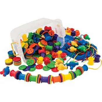Button & Bobbins Lacing Set 256 Pieces - Modern Teaching Aids NZ