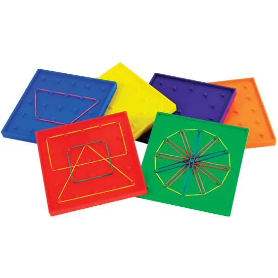 Teachables Small Geometric Pin Boards - Set of 6 - Modern Teaching Aids NZ