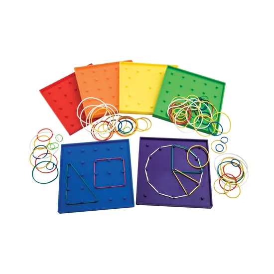 Teachables Small Geometric Pin Boards - Set of 6 - Modern Teaching Aids NZ