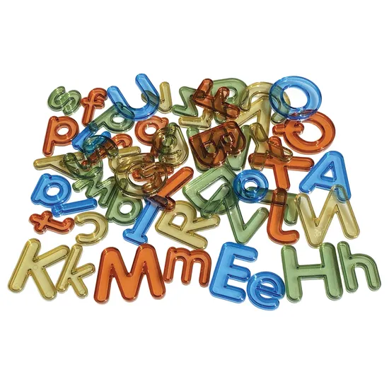 Earth-Tone Translucent Uppercase & Lowercase Letters