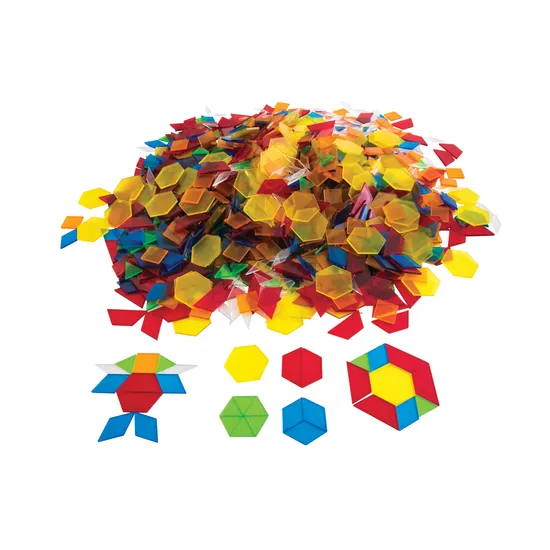 Teachables Translucent Pattern Blocks Mega Set - 2160 Pieces - Modern Teaching Aids NZ