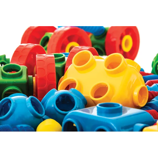 Stretchy Tubes & Wheels Construction -90 pieces - Modern Teaching Aids NZ