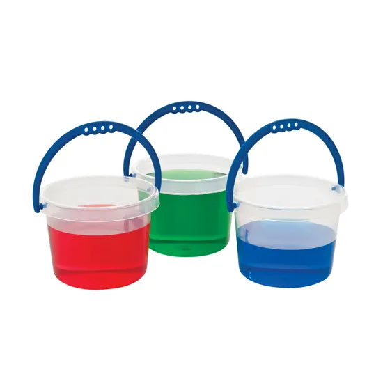 Clear Bucket with Coloured Handle