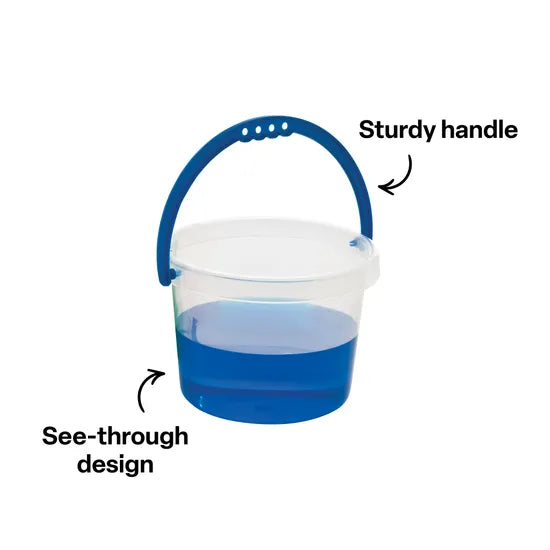 Clear Bucket with Coloured Handle