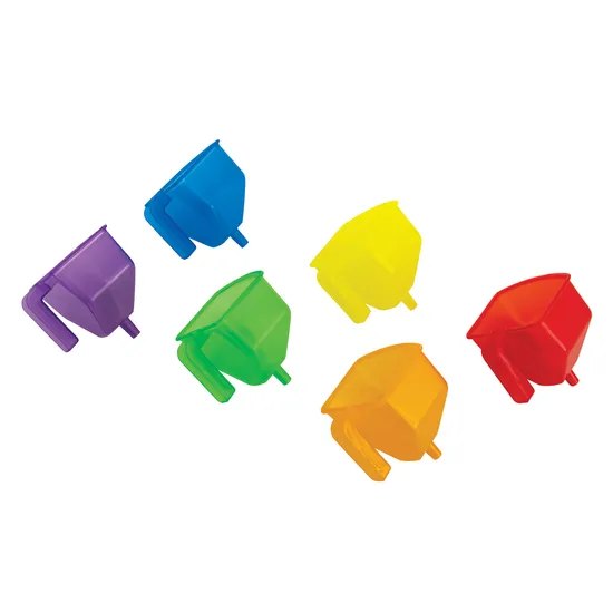 Rainbow Translucent Funnels Set of 6 - Modern Teaching Aids NZ