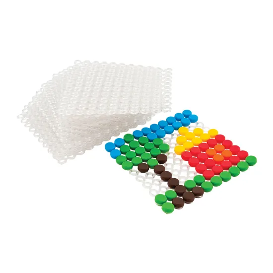 Teachables Round Pegs Set - Includes 20 Boards & Pattern Cards - Modern Teaching Aids NZ