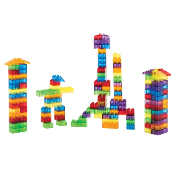 Teachables - Large Translucent Building Blocks - 180 Pieces - Modern Teaching Aids NZ