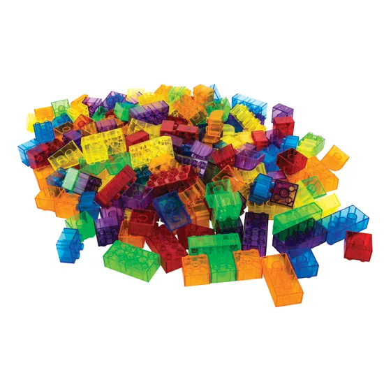 Teachables - Large Translucent Building Blocks - 180 Pieces - Modern Teaching Aids NZ