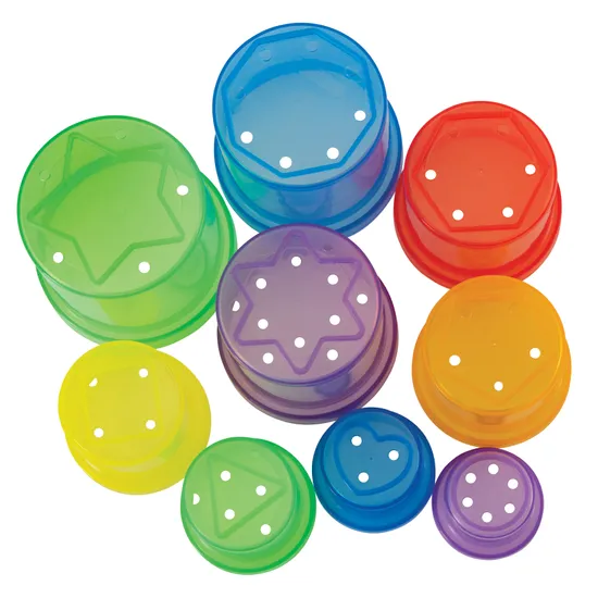 Max & Rosie Translucent Stacking Cups - Set of 9 - Modern Teaching Aids NZ