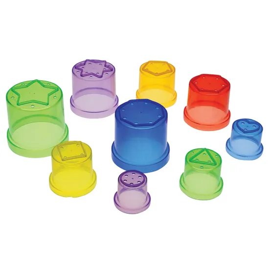 Max & Rosie Translucent Stacking Cups - Set of 9 - Modern Teaching Aids NZ