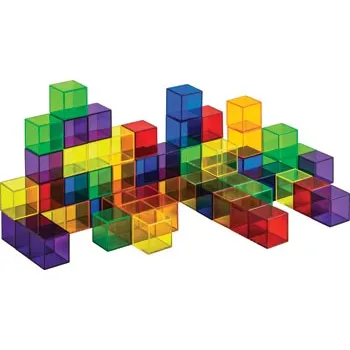 Teachables - Transparent Coloured Blocks - 60 Pieces - Modern Teaching Aids NZ