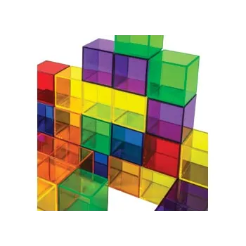 Teachables - Transparent Coloured Blocks - 60 Pieces - Modern Teaching Aids NZ