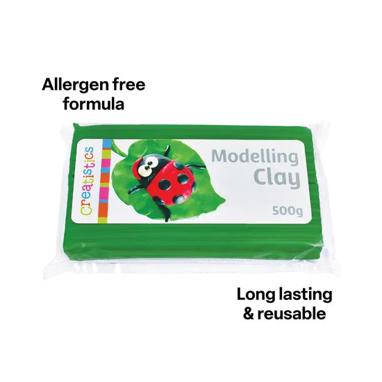 Creatistics Modelling Clay - Dark Green 500g Pack - Modern Teaching Aids NZ