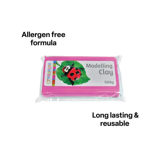 Creatistics Modelling Clay - Pink 500g Pack - Modern Teaching Aids NZ