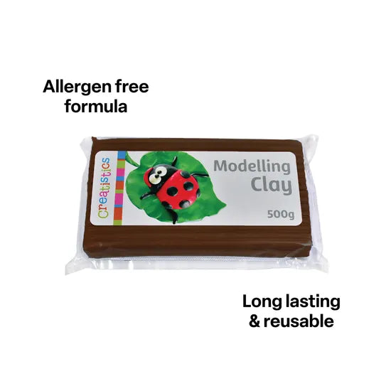 Creatistics Modelling Clay - Brown 500g Pack - Modern Teaching Aids NZ