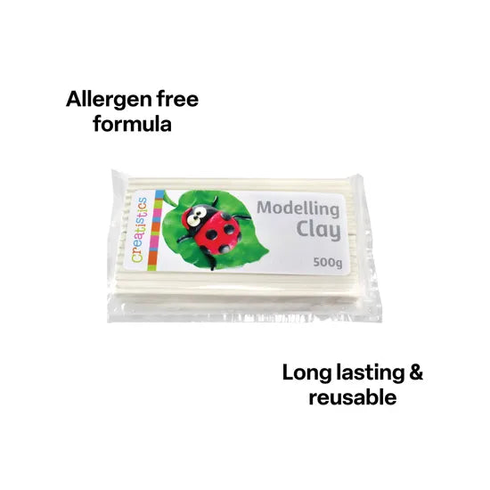 Creatistics Modelling Clay - White 500g Pack - Modern Teaching Aids NZ